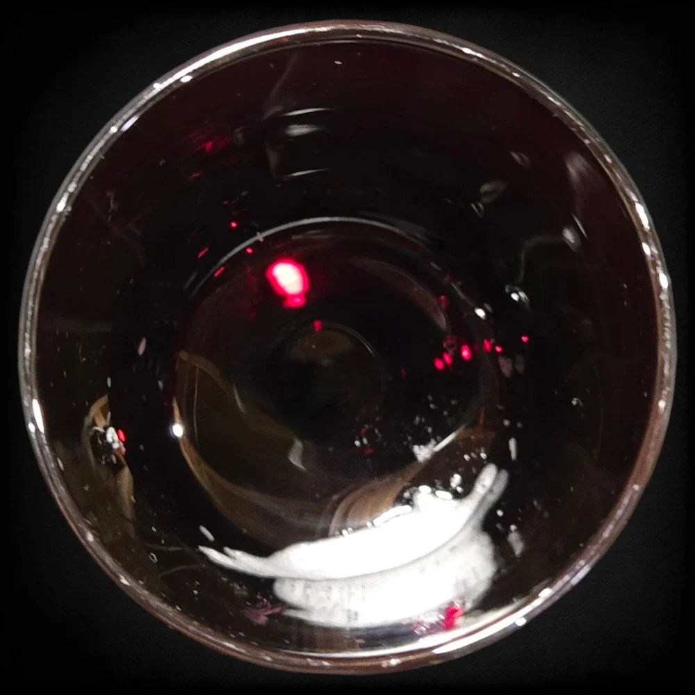 70s Vintage Dark Red Arcoroc Luminarc France Stem Cocktail Cordial Glass 8 Oz